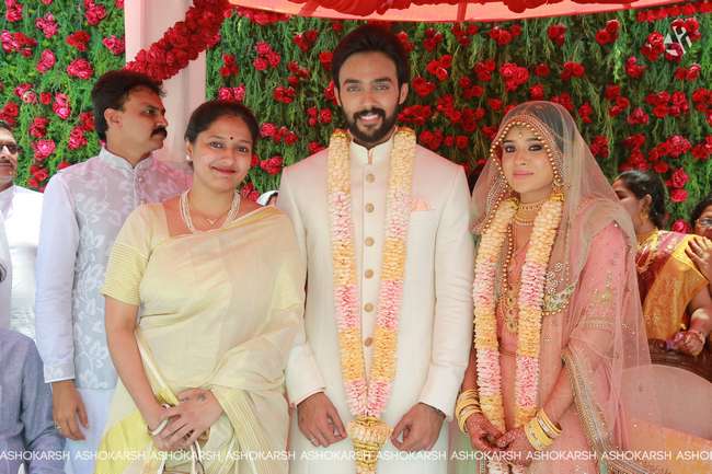 Actor Arav - Actress Raahei Marriage Stills